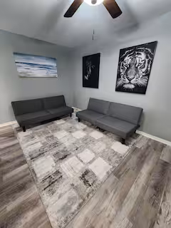 The Redbud — living room