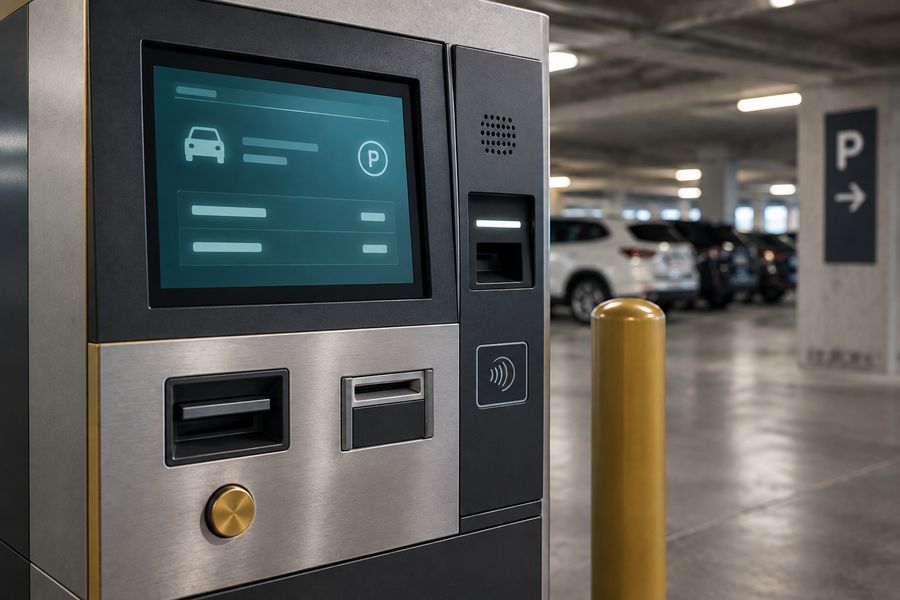 A parking payment kiosk